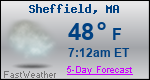 Weather Forecast for Sheffield, MA