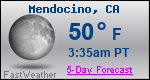 Weather Forecast for Mendocino, CA