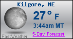 Weather Forecast for Kilgore, NE