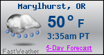 Weather Forecast for Marylhurst, OR