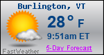 Weather Forecast for Burlington, VT