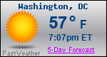Weather Forecast for Washington, DC