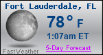 Weather Forecast for Fort Lauderdale, FL