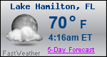 Weather Forecast for Lake Hamilton, FL