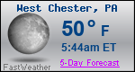 Weather Forecast for West Chester, PA