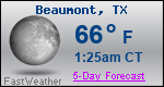 Weather Forecast for Beaumont, TX