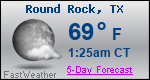 Weather Forecast for Round Rock, TX