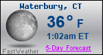 Weather Forecast for Waterbury, CT