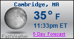 Weather Forecast for Cambridge, MA