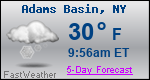 Weather Forecast for Adams Basin, NY