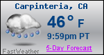 Weather Forecast for Carpinteria, CA