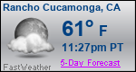 Weather Forecast for Rancho Cucamonga, CA
