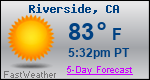 Weather Forecast for Riverside, CA