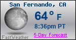 Weather Forecast for San Fernando, CA