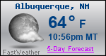 Weather Forecast for Albuquerque, NM