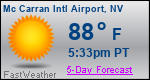 Weather Forecast for Mc Carran International Airport, NV