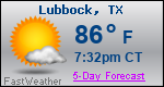 Weather Forecast for Lubbock, TX