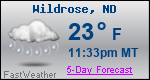 Weather Forecast for Wildrose, ND