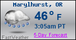 Weather Forecast for Marylhurst, OR