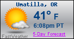 Weather Forecast for Umatilla, OR