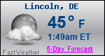 Weather Forecast for Lincoln, DE