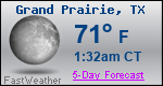 Weather Forecast for Grand Prairie, TX