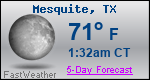 Weather Forecast for Mesquite, TX