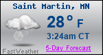 Weather Forecast for Saint Martin, MN
