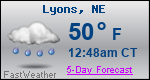 Weather Forecast for Lyons, NE