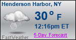 Weather Forecast for Henderson Harbor, NY