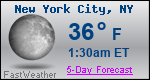 Weather Forecast for New York, NY