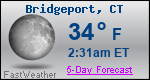 Weather Forecast for Bridgeport, CT