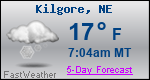 Weather Forecast for Kilgore, NE