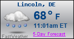 Weather Forecast for Lincoln, DE