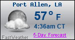 Weather Forecast for Port Allen, LA