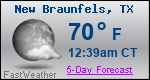 Weather Forecast for New Braunfels, TX
