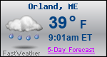 Weather Forecast for Orland, ME