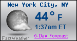 Weather Forecast for New York, NY