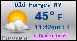 Weather Forecast for Old Forge, NY