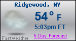 Weather Forecast for Ridgewood, NY