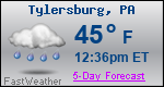 Weather Forecast for Tylersburg, PA