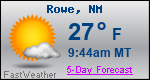 Weather Forecast for Rowe, NM
