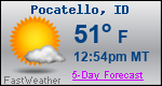 Weather Forecast for Pocatello, ID