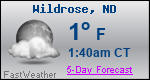 Weather Forecast for Wildrose, ND