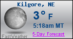 Weather Forecast for Kilgore, NE