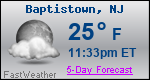 Weather Forecast for Baptistown, NJ