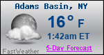 Weather Forecast for Adams Basin, NY