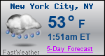 Weather Forecast for New York, NY