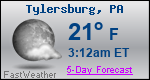 Weather Forecast for Tylersburg, PA
