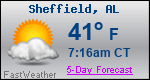 Weather Forecast for Sheffield, AL